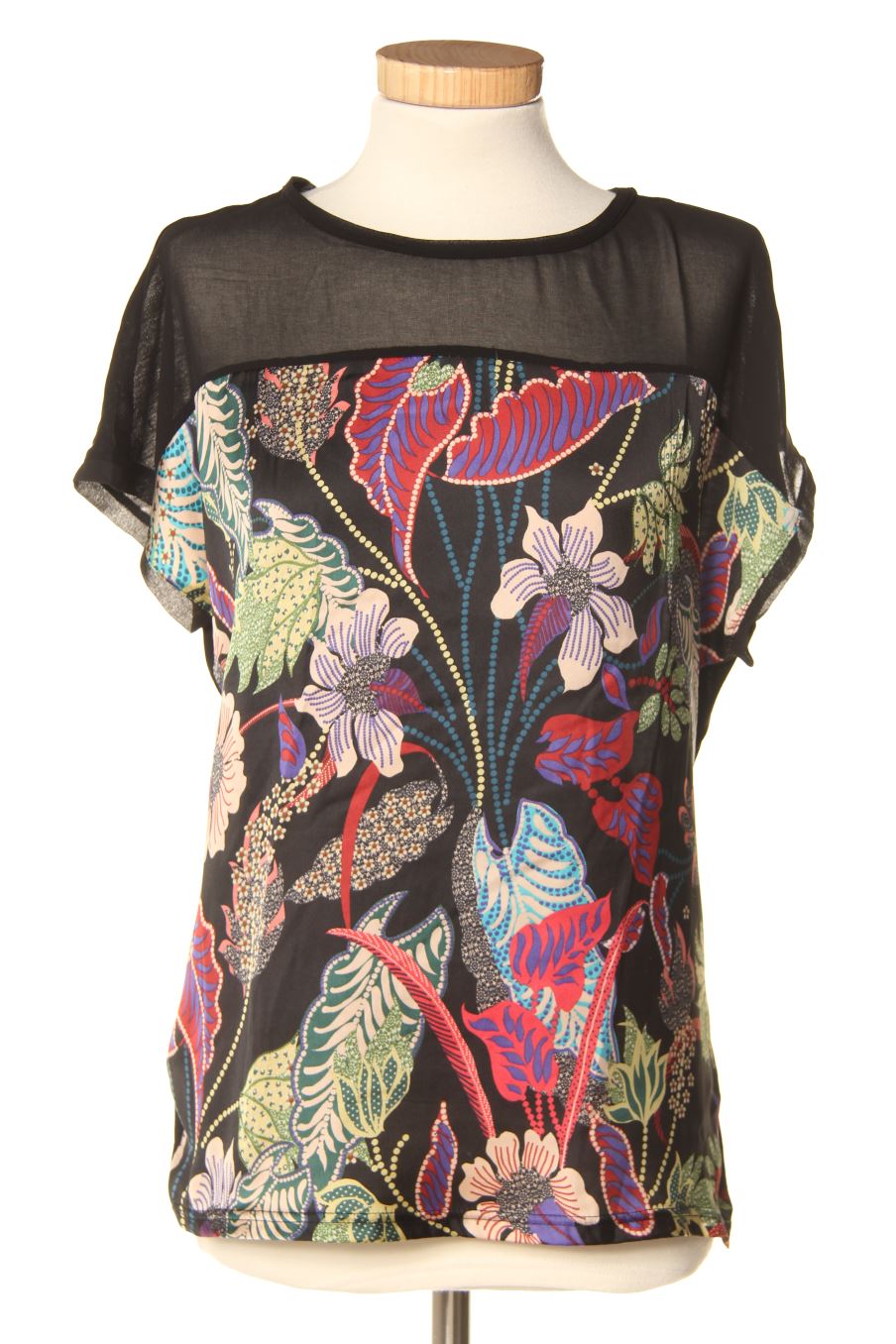Blouse à manches courtes Promod de la taille S, de couleur imprimés