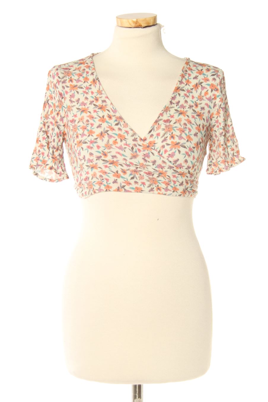 Blouse à manches courtes Pull & Bear de la taille S, de couleur fleurs