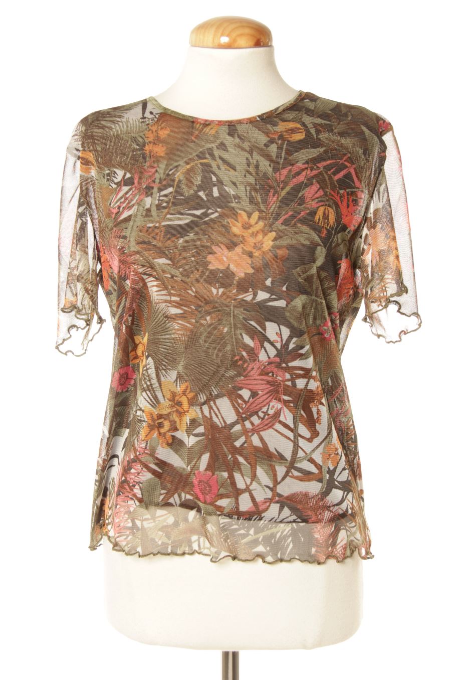 Kurzärmelige Bluse von Afibel Größe 42, Farbe Aufdruck, für