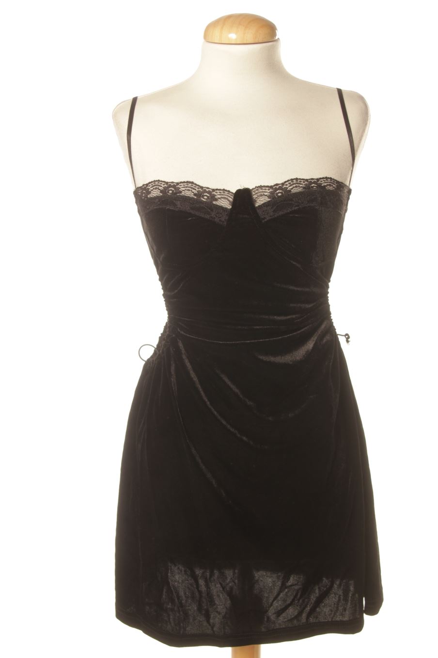 Vestido casual de PERCENTIL de la talla XS, de color negro de terciopelo