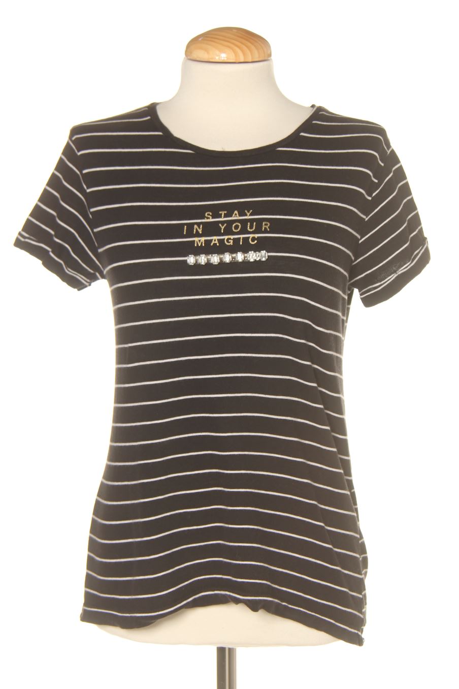 T-Shirt von Stradivarius Größe S, Farbe Gestreift, für