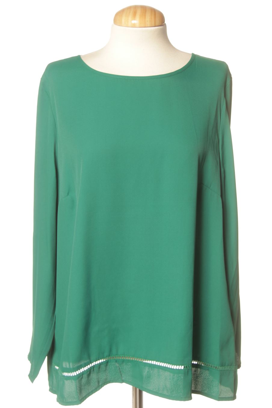 Blusa a maniche lunghe de Cortefiel de la talla XL, de color verde