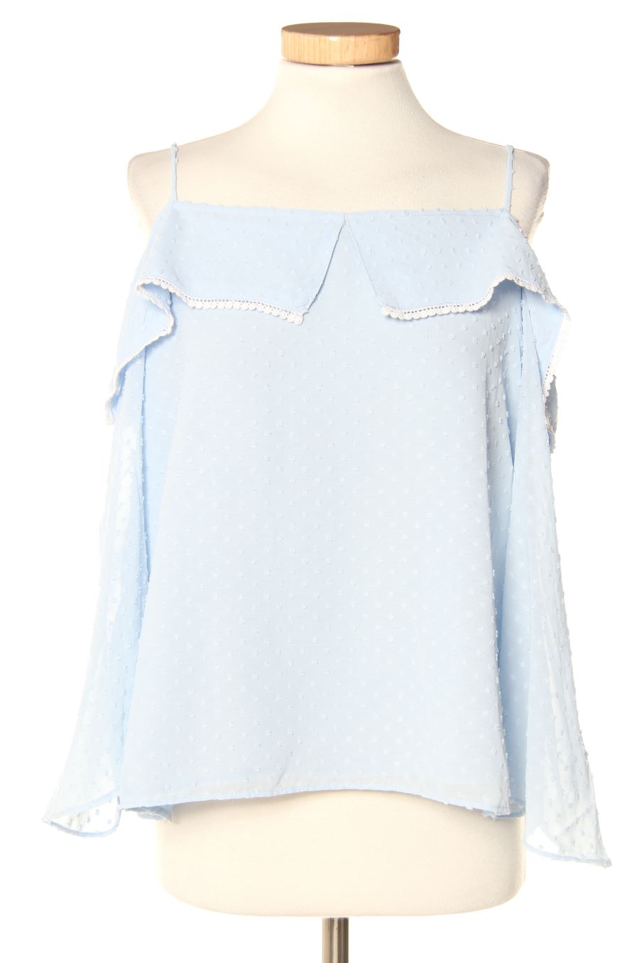 Blouse à manches longues Majolica de la taille M, de couleur bleu