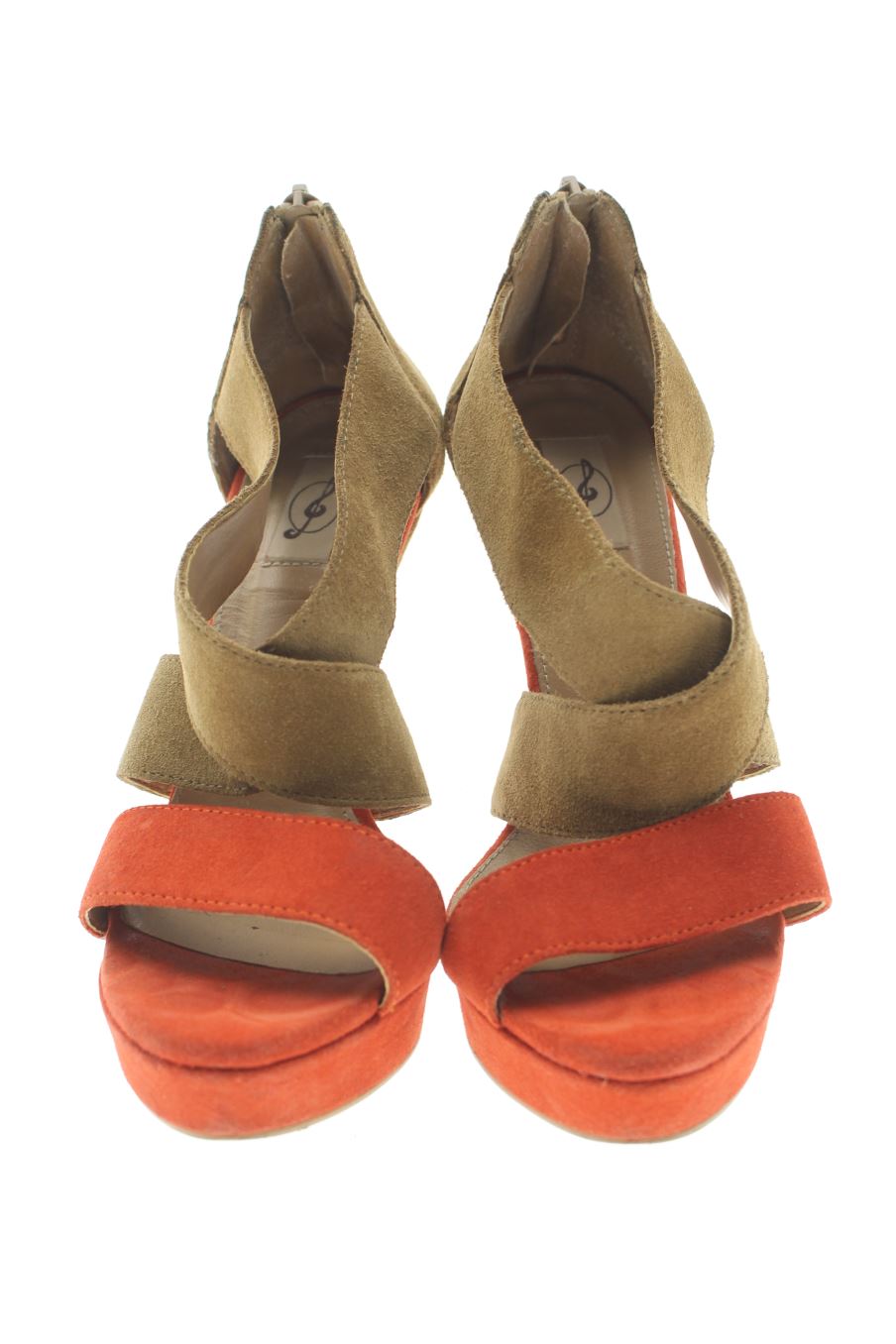 Sandalias tacon de Stradivarius de la talla 37, de color marrón de