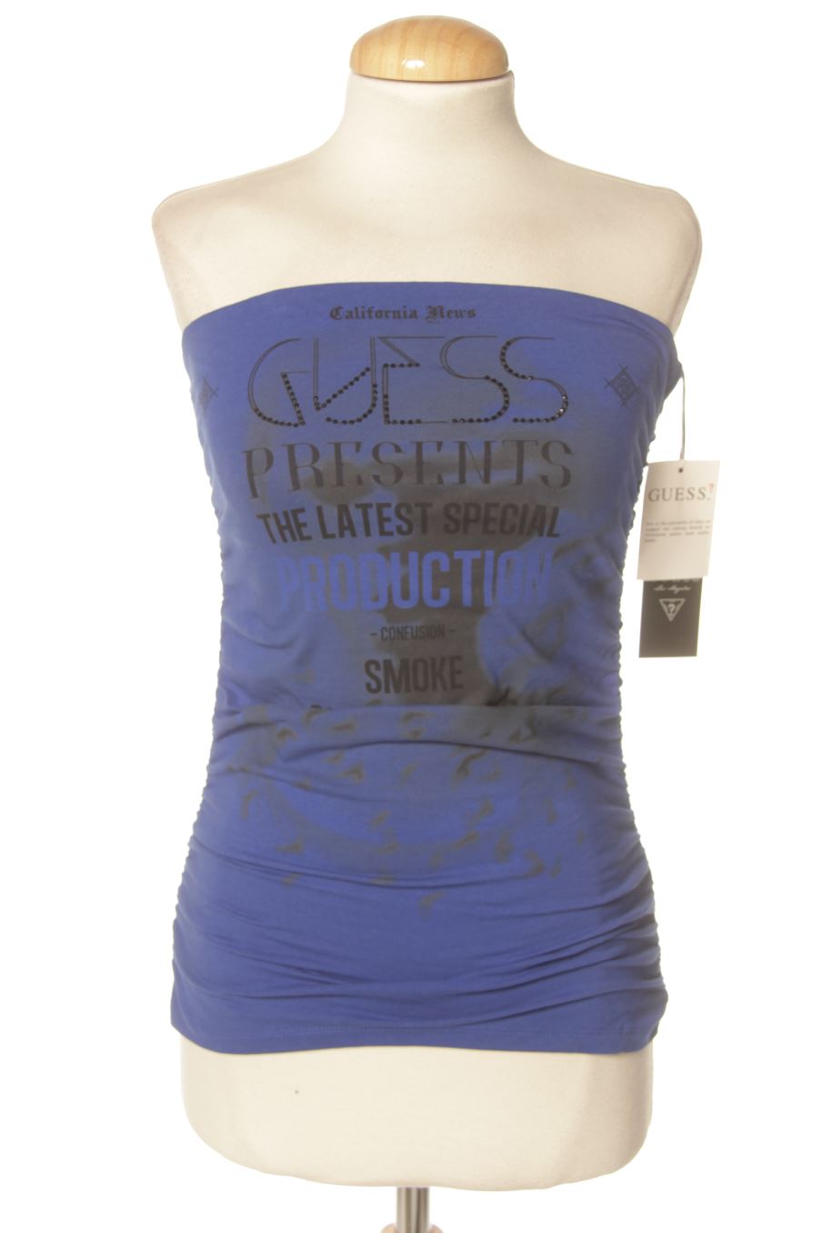 Aufwändiges Top von Guess Größe M, Farbe Blau, für