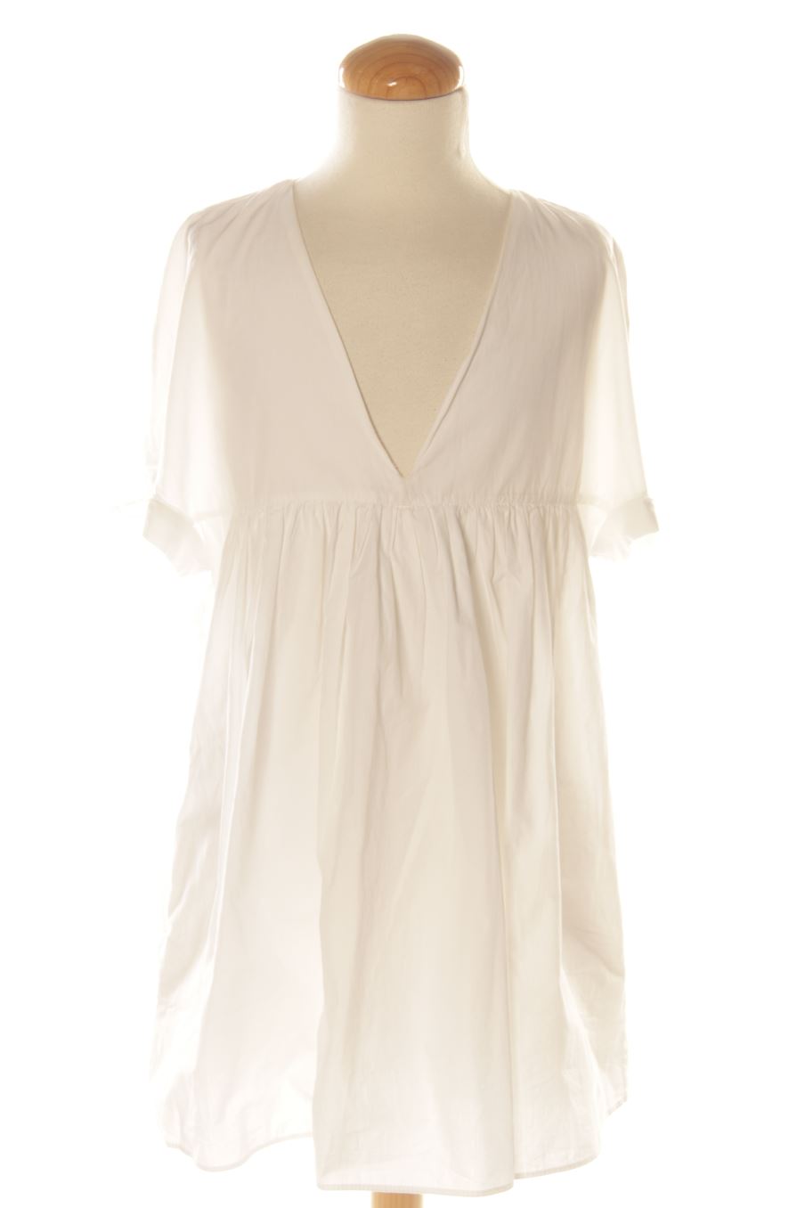 Robe casual ZARA TRAFALUC de la taille XS, de couleur blanc