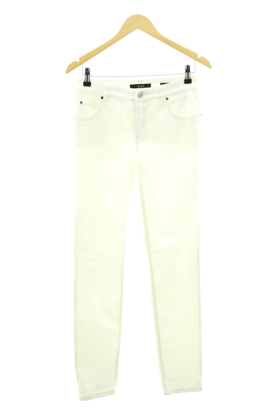 Jeans Oui de la taille 38, de couleur blanc de denim