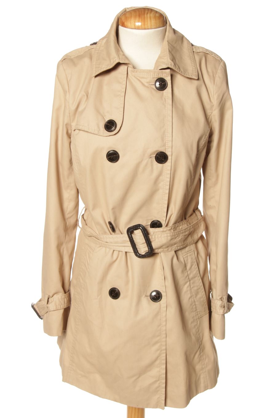 Gabardine Stradivarius de la taille S, de couleur beige