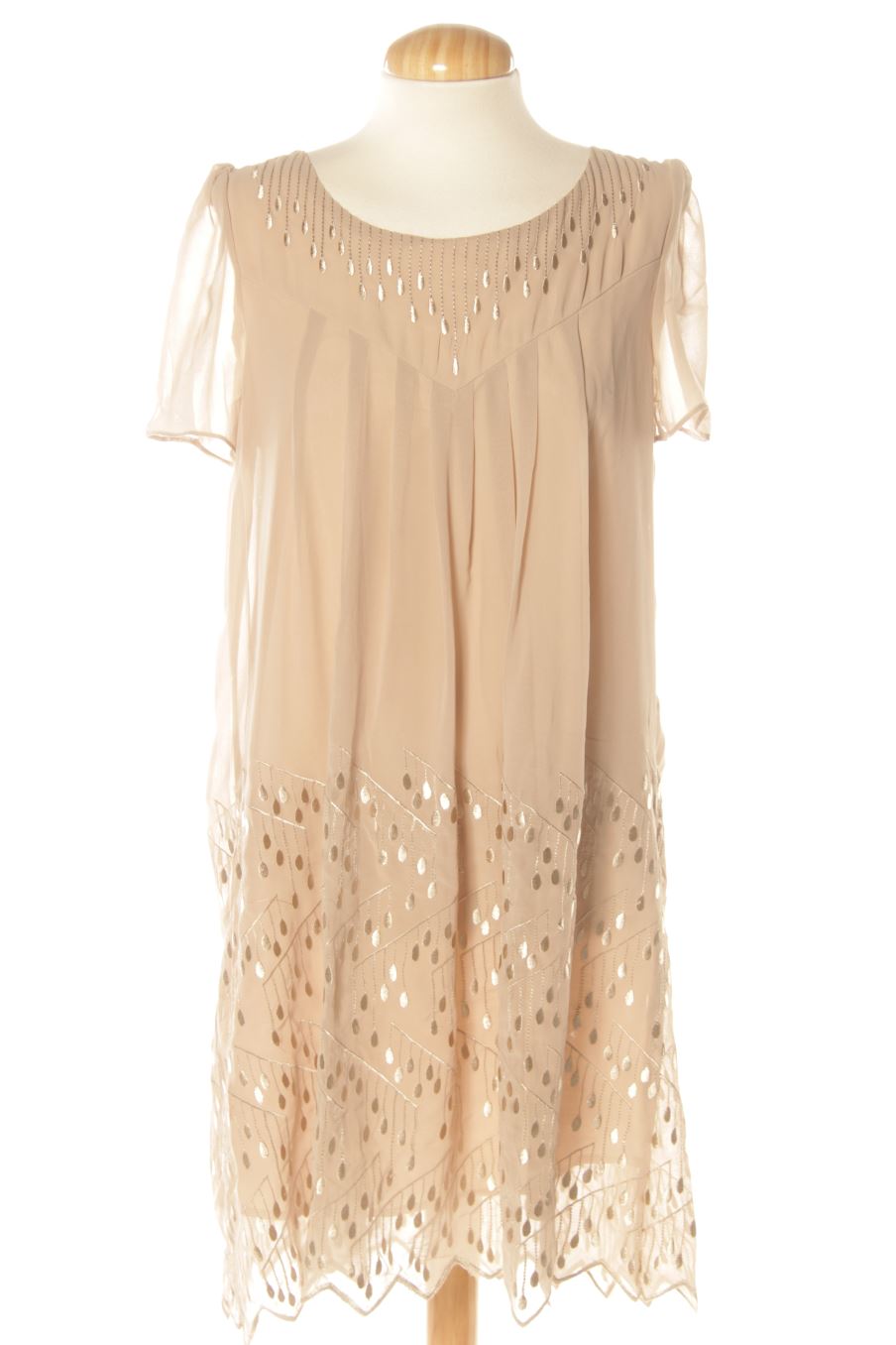 Robe casual Meisié de la taille S, de couleur beige