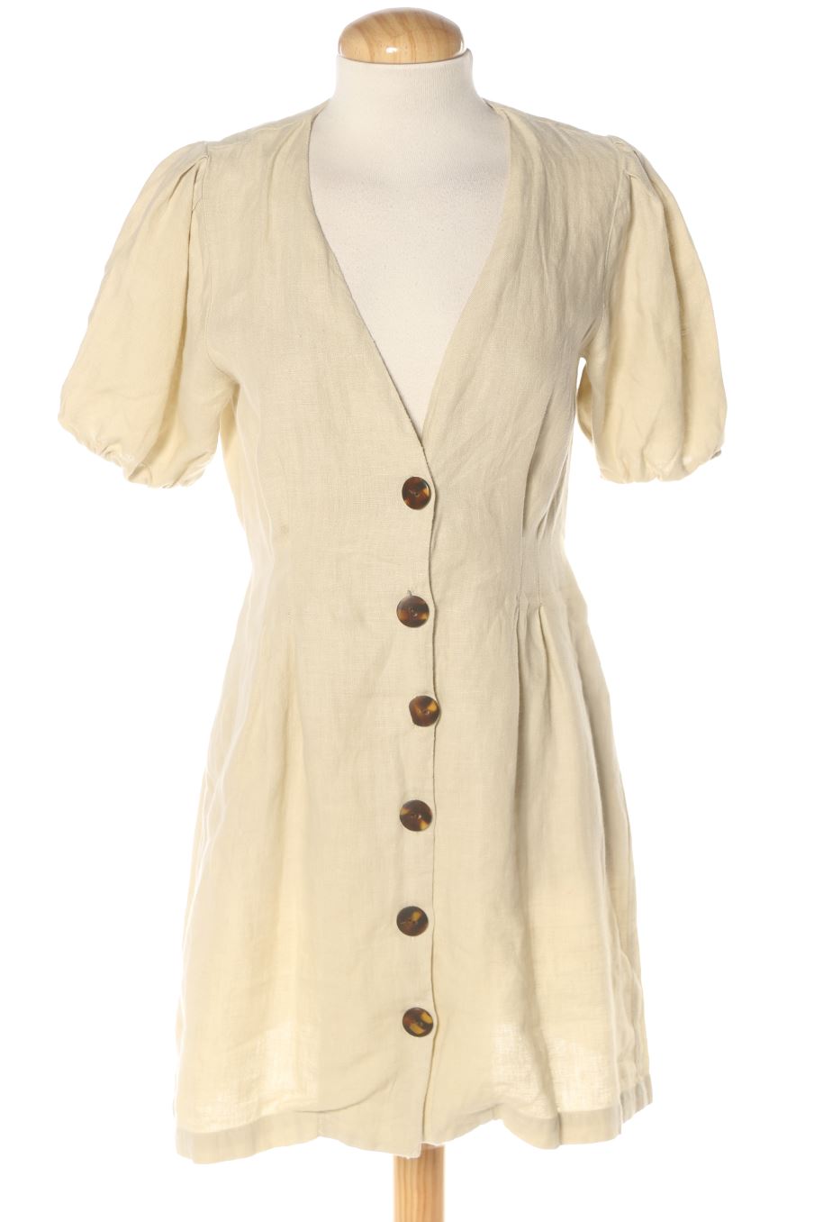 Vestido casual de Zara de la talla XS, de color beige