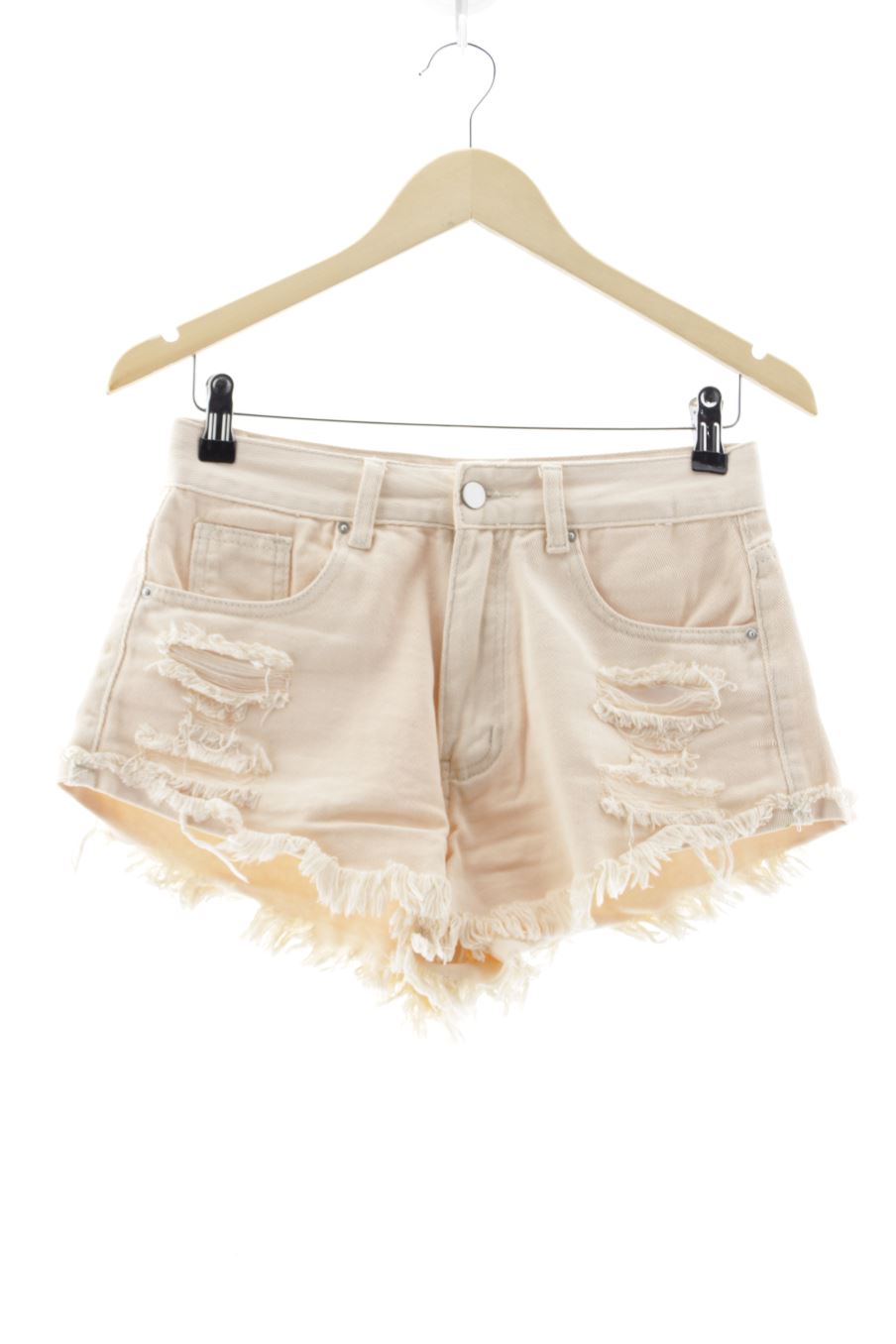 Pantalón corto de PERCENTIL de la talla S, de color beige de ropa vaquera