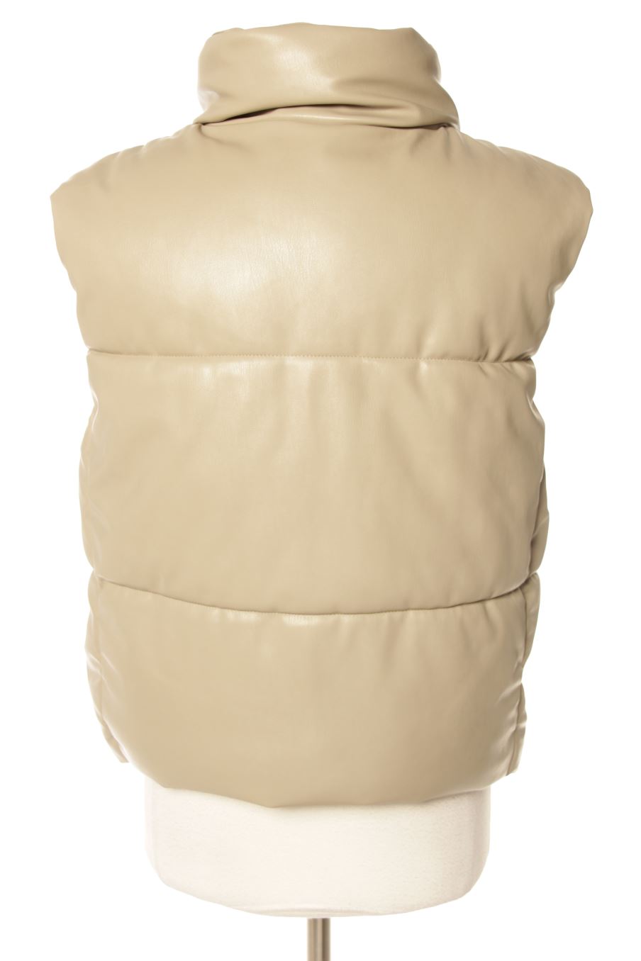 Chaleco de abrigo de Zara de la talla S, de color beige de sintético