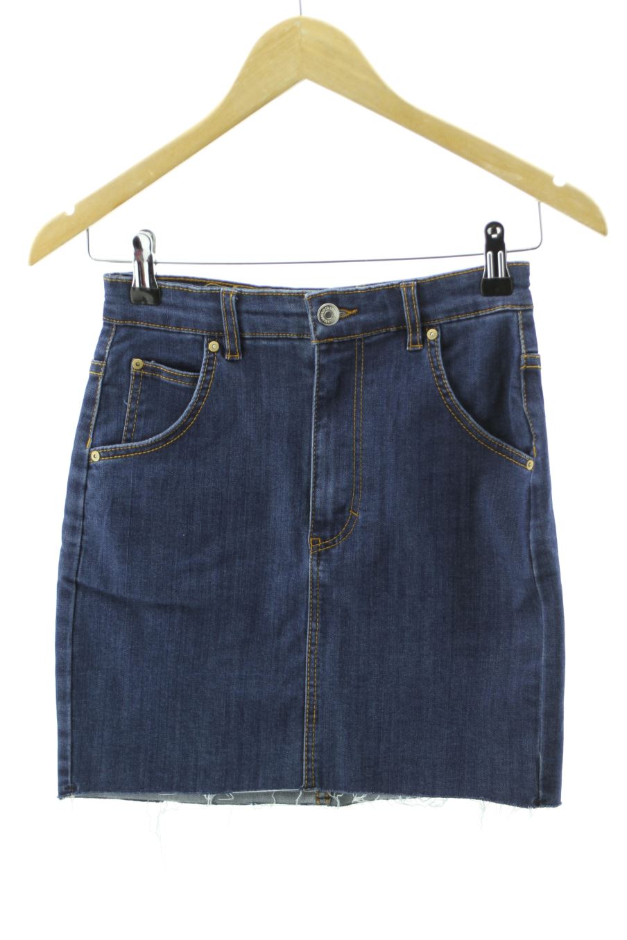 Jupe Pull & Bear de la taille S, de couleur bleu de denim