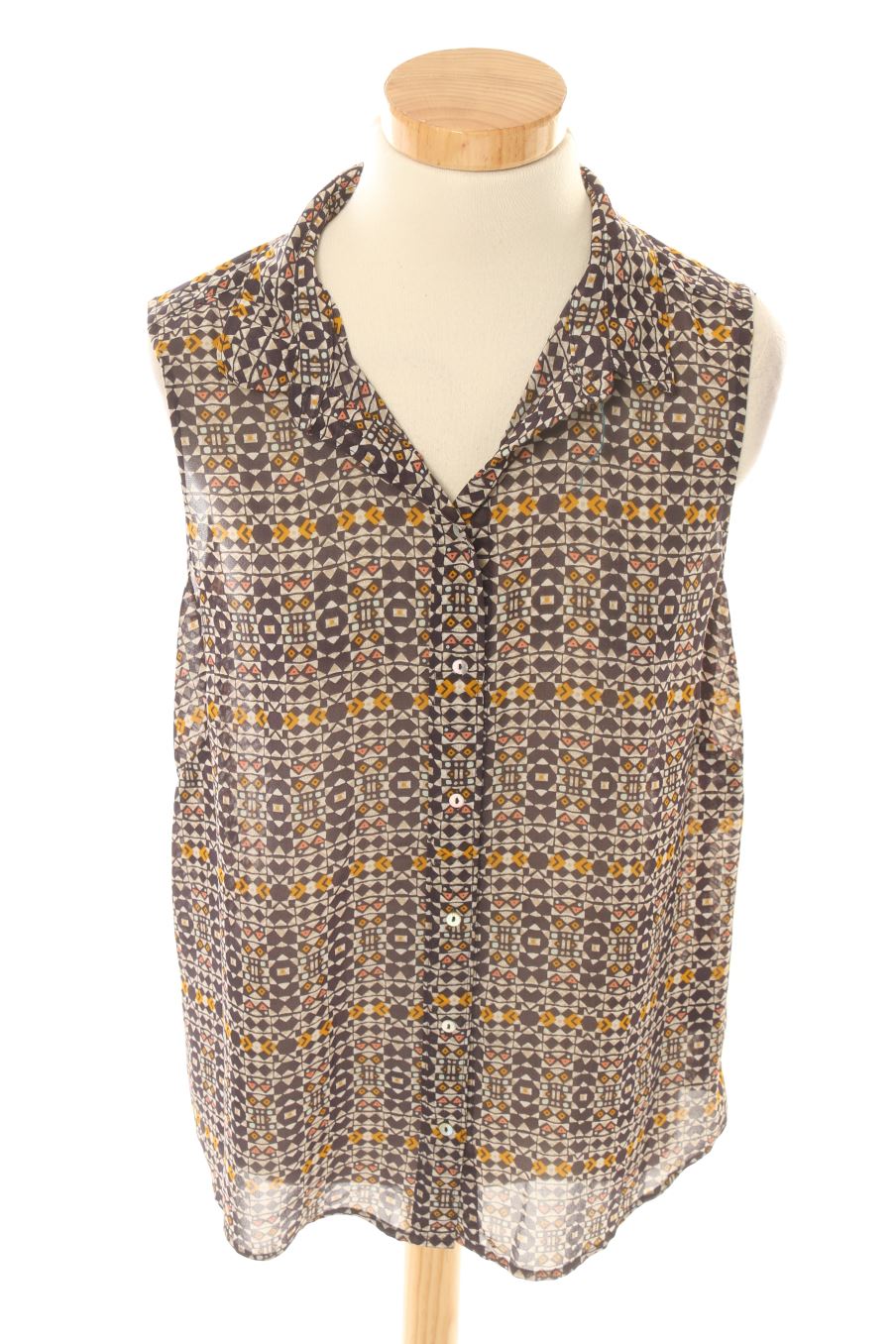 Camisa sin mangas de H&M de la talla 38, de color estampado