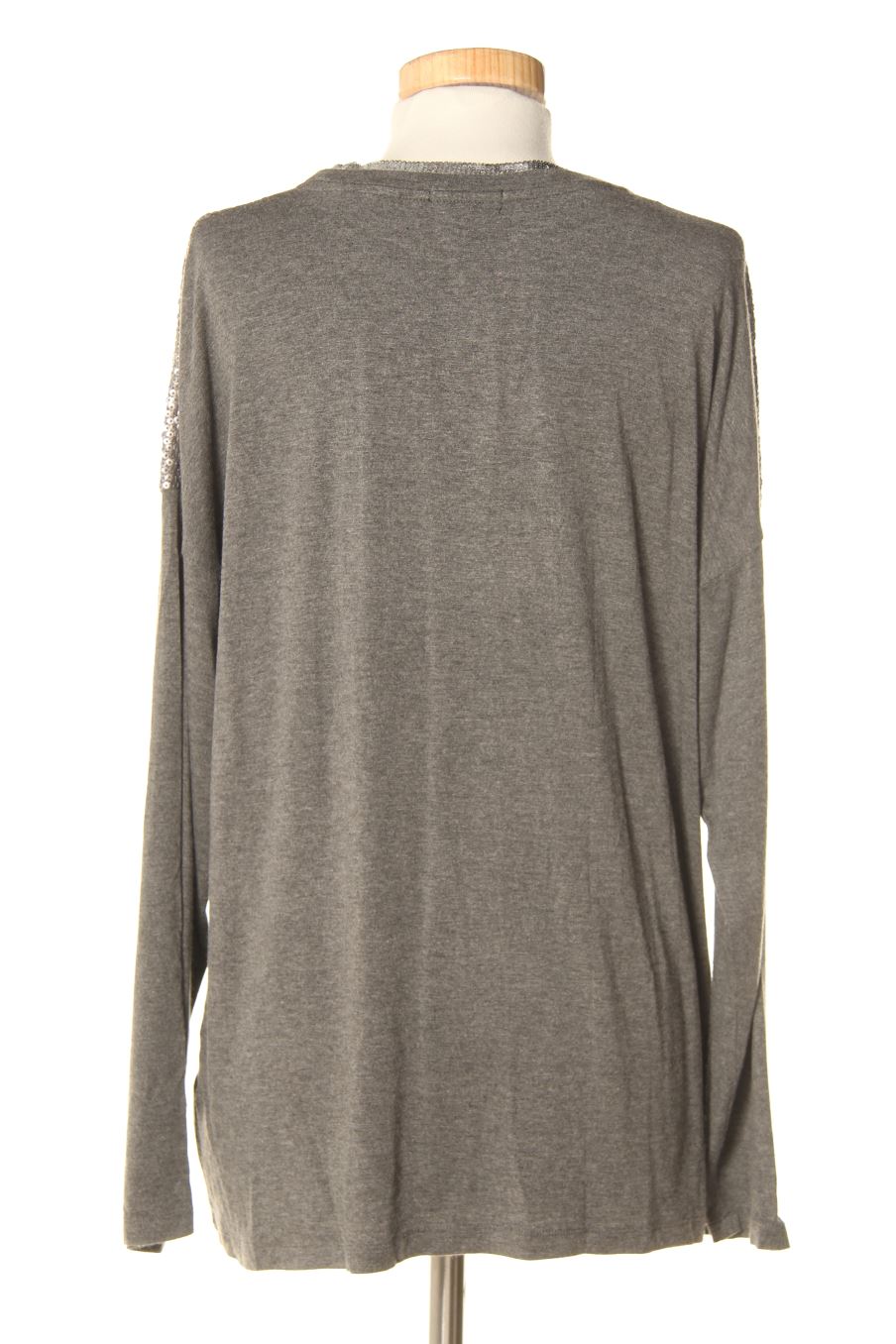T-shirt à manches longues OCTOBER de la taille L, de couleur gris