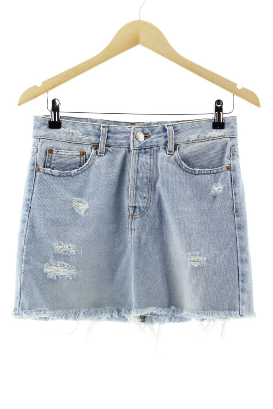 Gonne de Bershka de la talla 34, de color blu