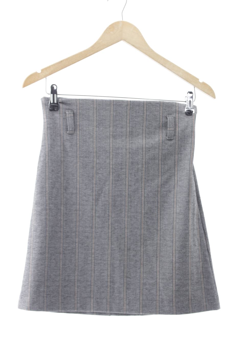 Aufwändiger Rock von Mango Größe L, Farbe Gestreift, für