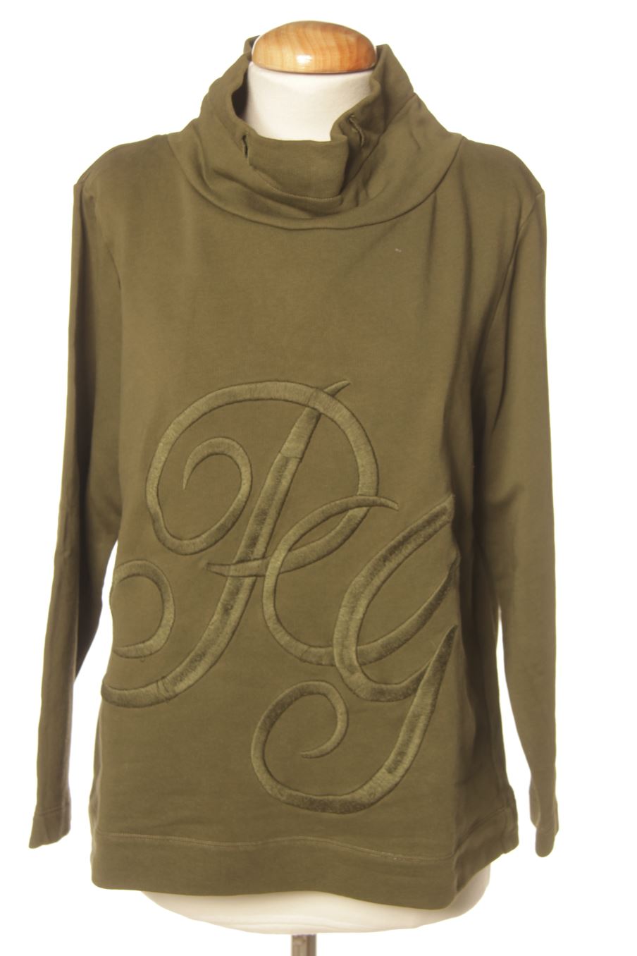 Sudadera de Purificación García de la talla M, de color verde