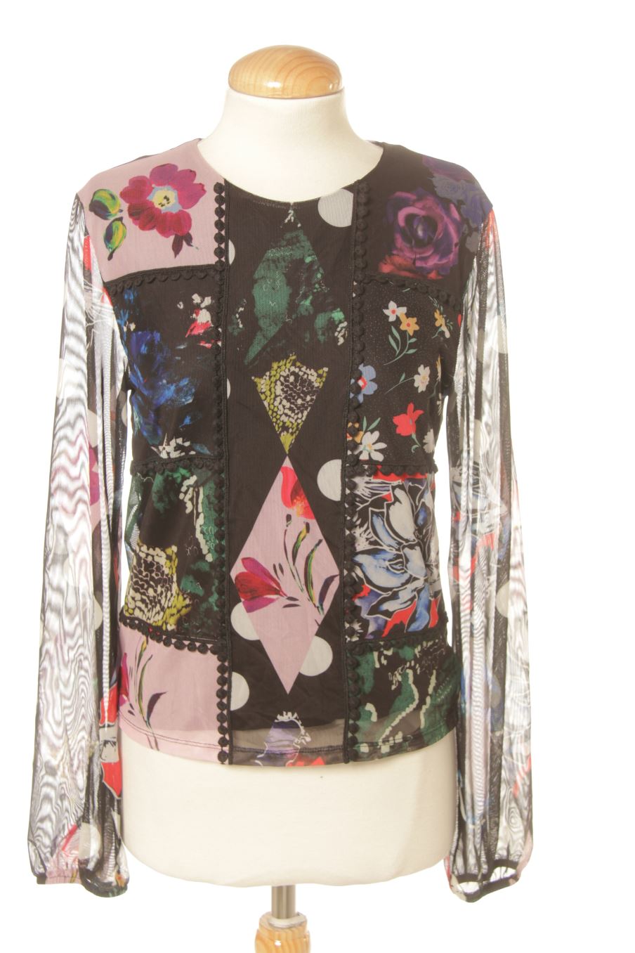 Blouse à manches longues Sourtex de la taille M, de couleur imprimés
