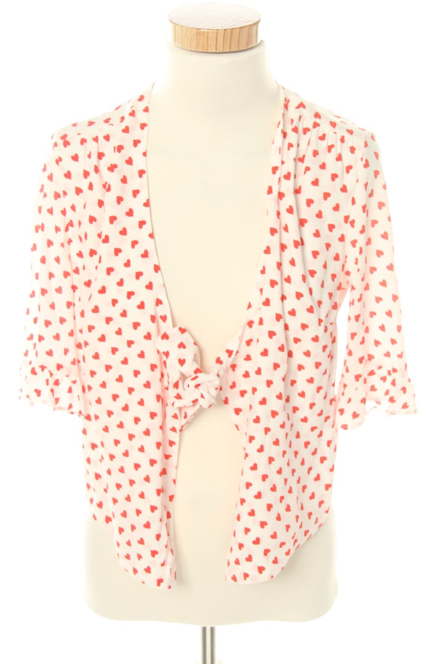 Blusa de manga corta de Zara de la talla XS, de color blanco