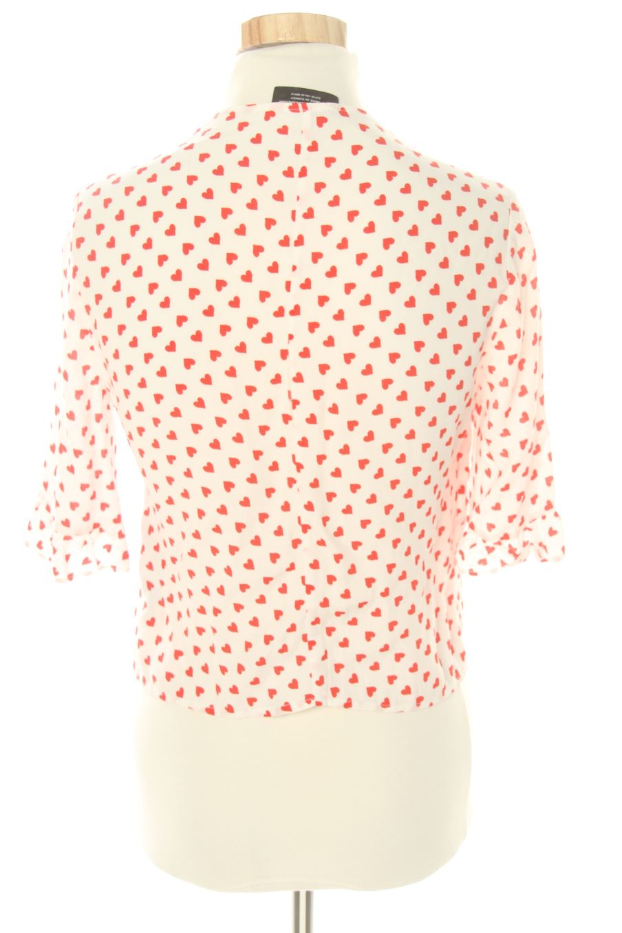 Blusa de manga corta de Zara de la talla XS, de color blanco