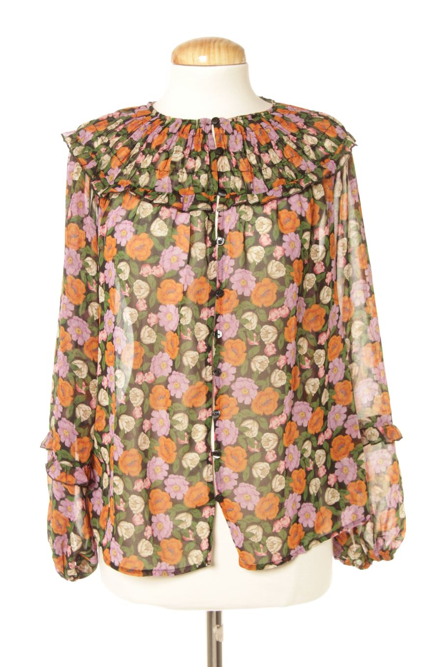 Mango chiffon blouse discount
