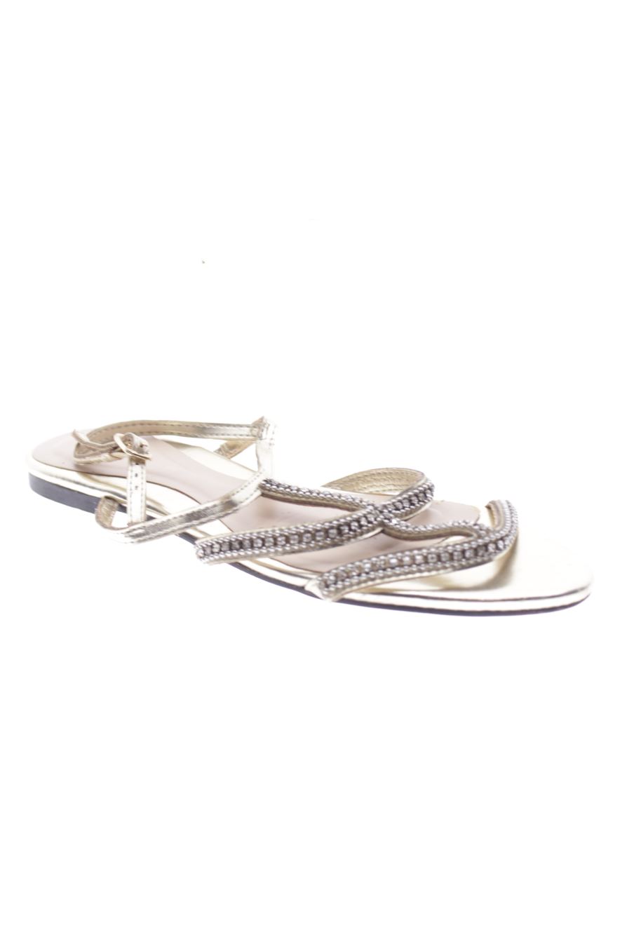 Sandalias planas de Sfera de la talla 37, de color beige de