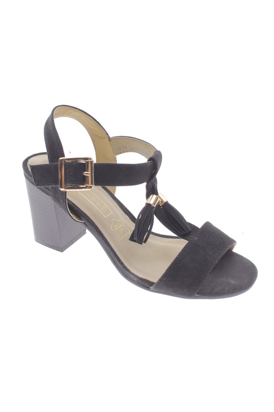 Sandalias tacon de André de la talla 37, de color negro de