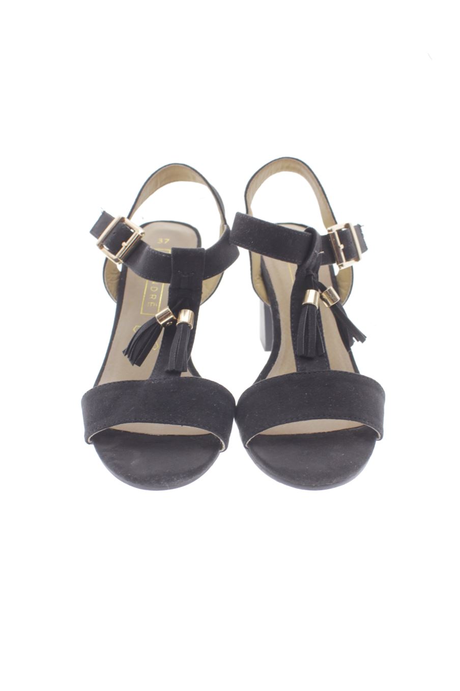 Sandalias tacon de André de la talla 37, de color negro de