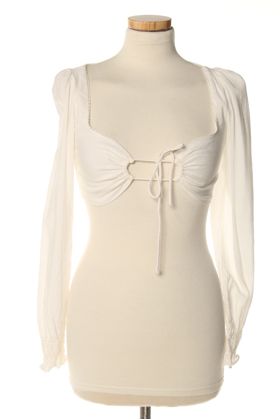 Blusa de manga corta de Bershka de la talla S, de color blanco
