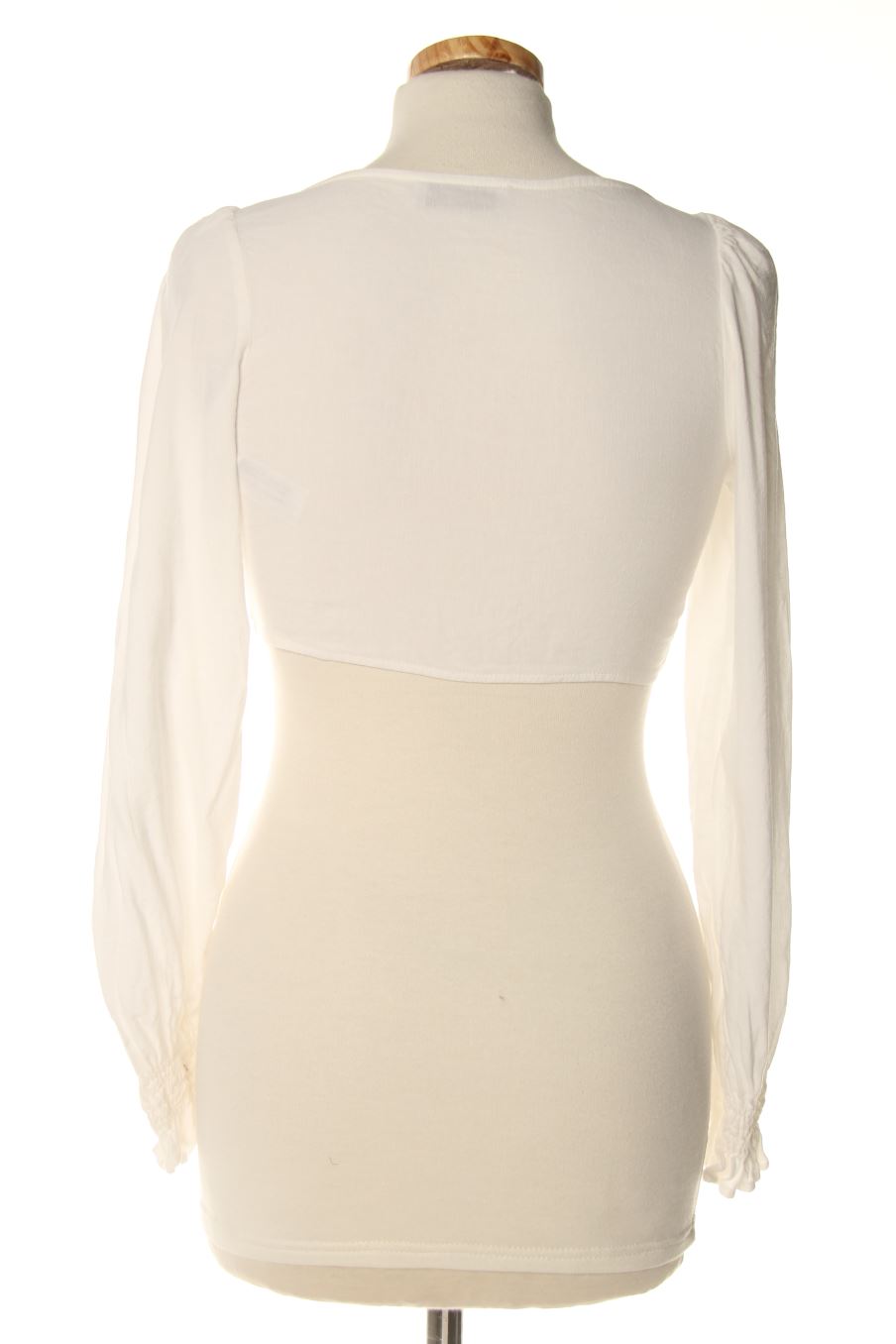 Blusa de manga corta de Bershka de la talla S, de color blanco