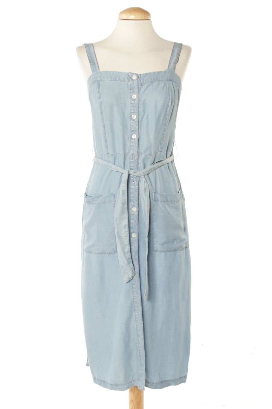 Vestido casual de Bershka de la talla XS, de color azul de ropa vaquera
