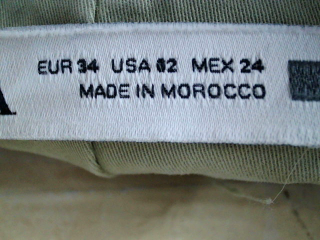 Pantalón de Zara de la talla 34, de color verde