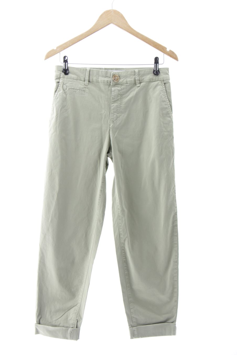 Pantalón de Zara de la talla 34, de color verde
