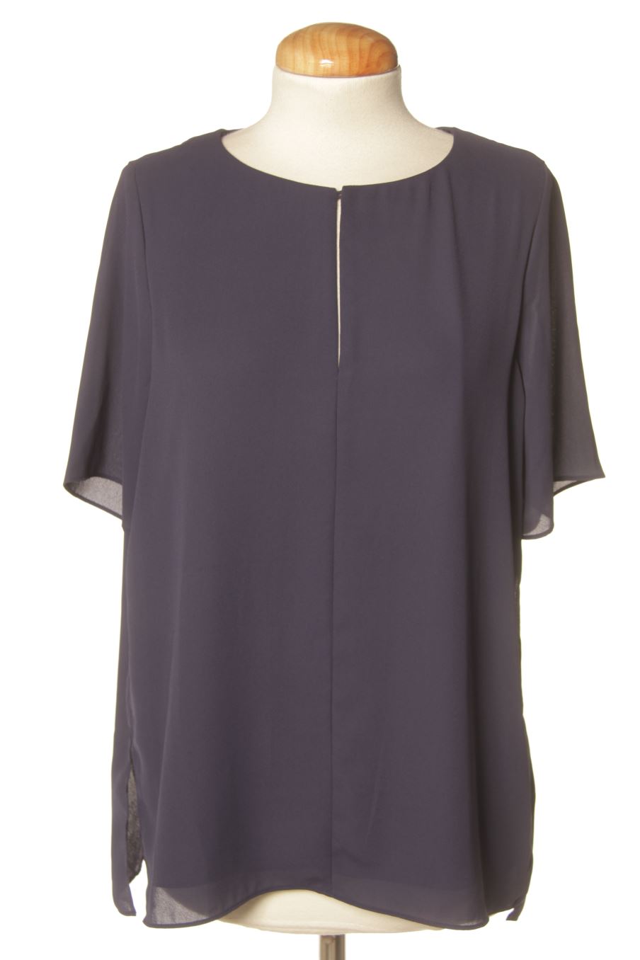 Blusa a maniche corte de Mango de la talla S, de color blu oltremare