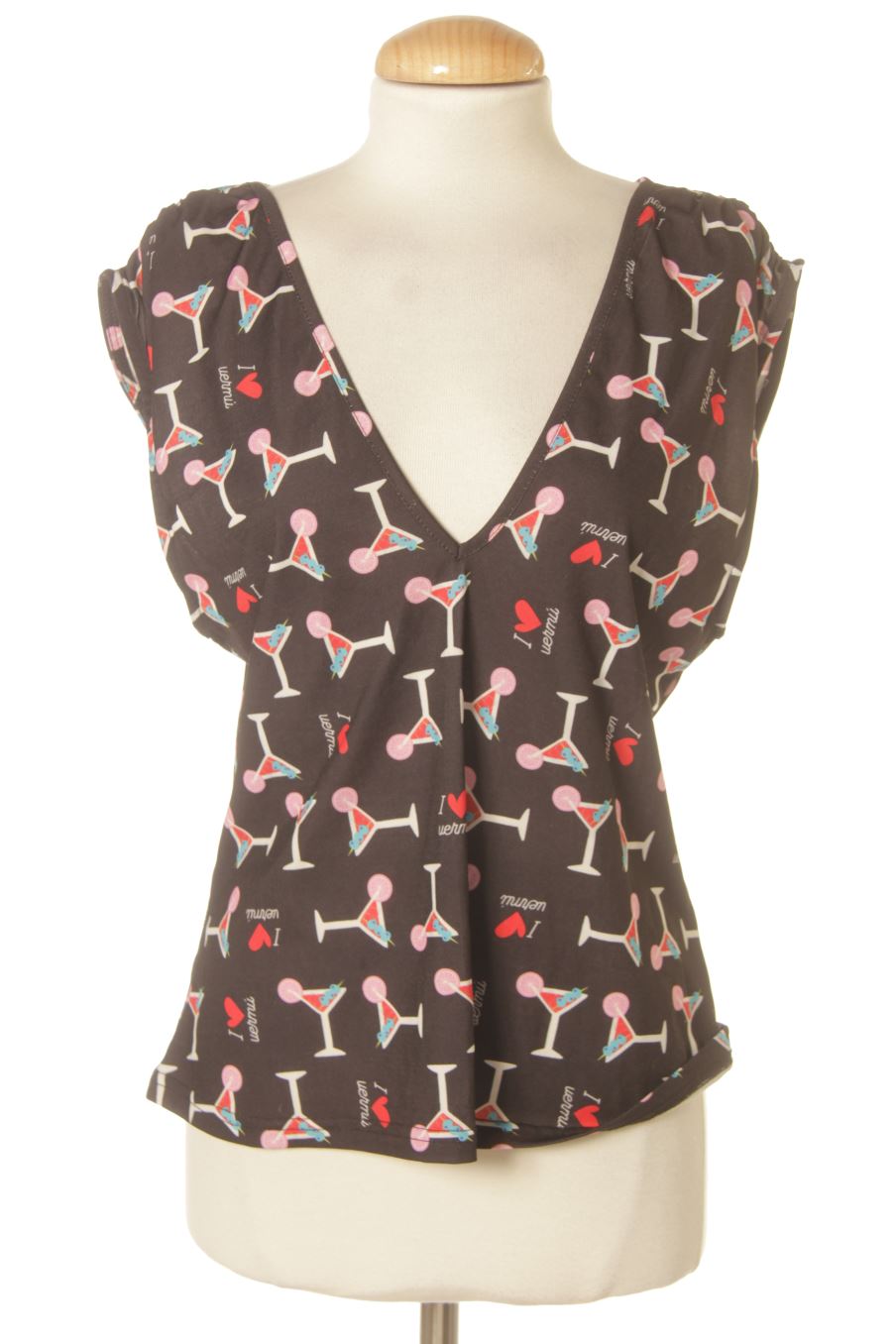 Blouse à manches courtes lolina de la taille M, de couleur imprimés