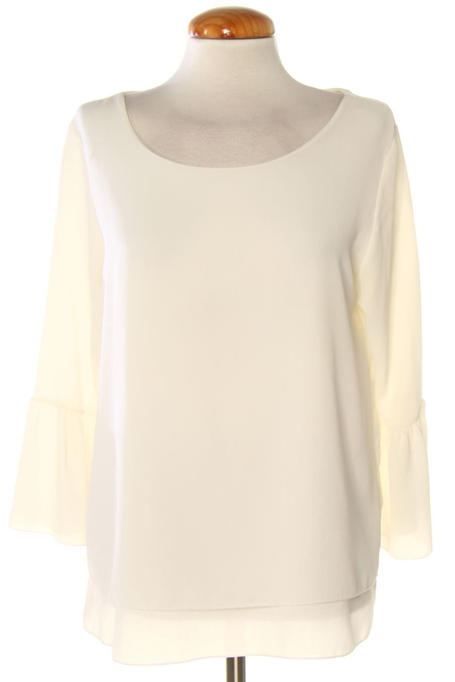 Blouse à manches longues Made in italy de la taille M, de couleur blanc