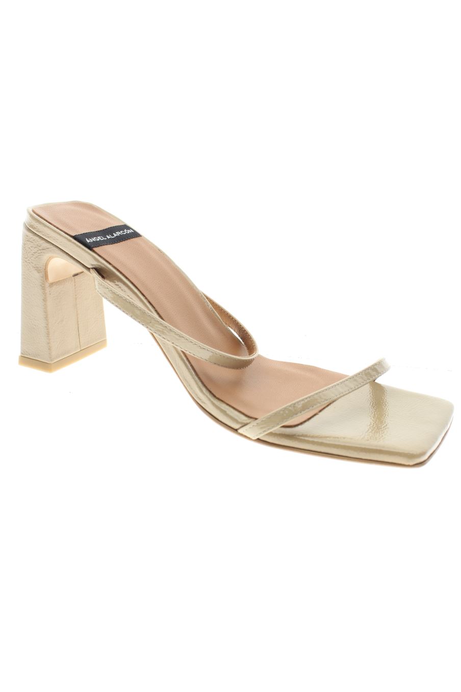 Sandalias tacon de Angel Alarcon de la talla 37, de color beige de