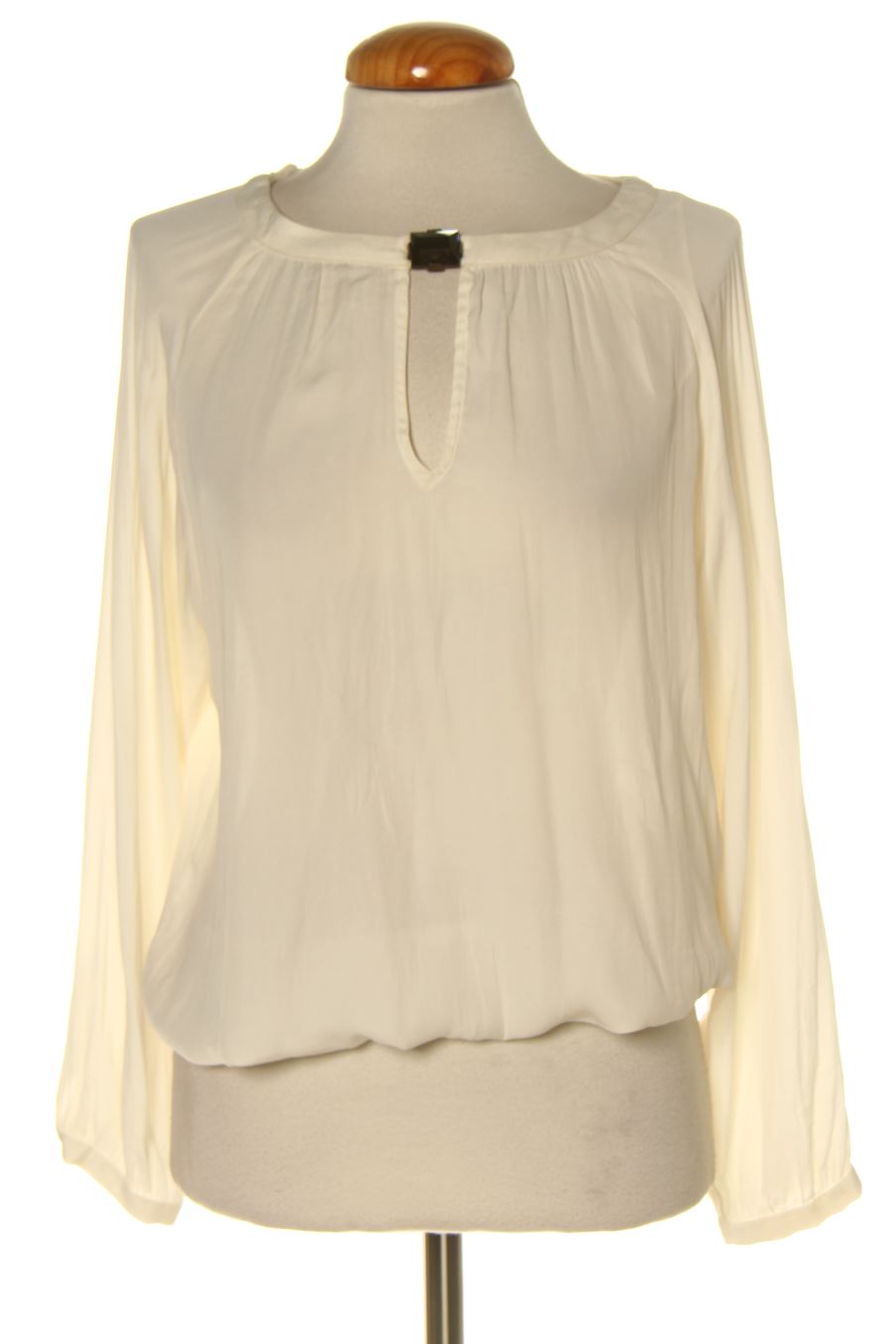 Blouse à manches longues Zara de la taille XS, de couleur blanc