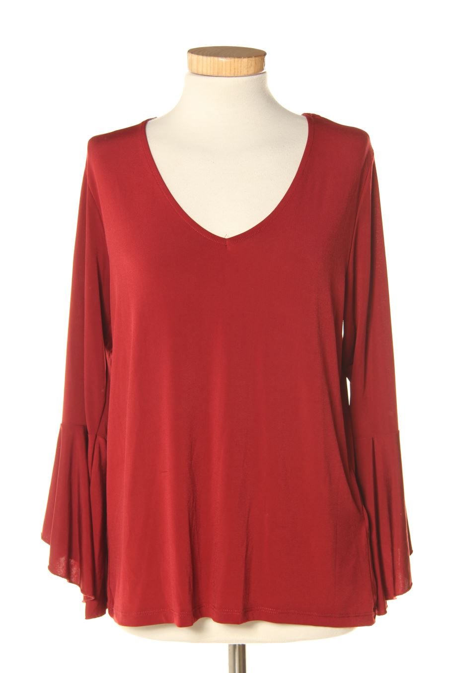 Langärmelige Bluse von Amisu Größe L, Farbe Bordeaux, für