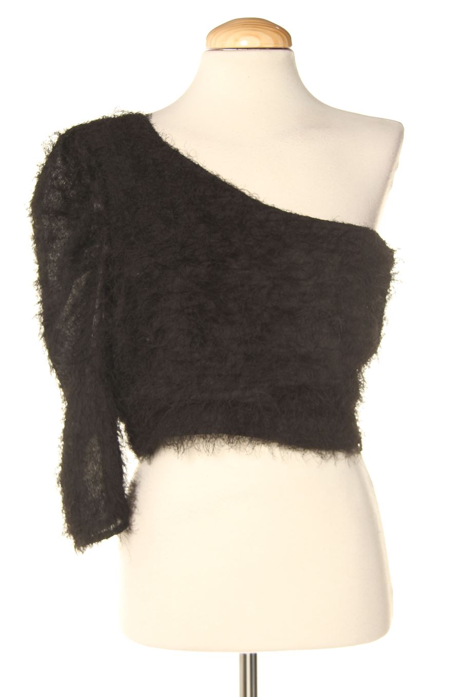 Blusa de manga corta de Pull & Bear de la talla L, de color negro