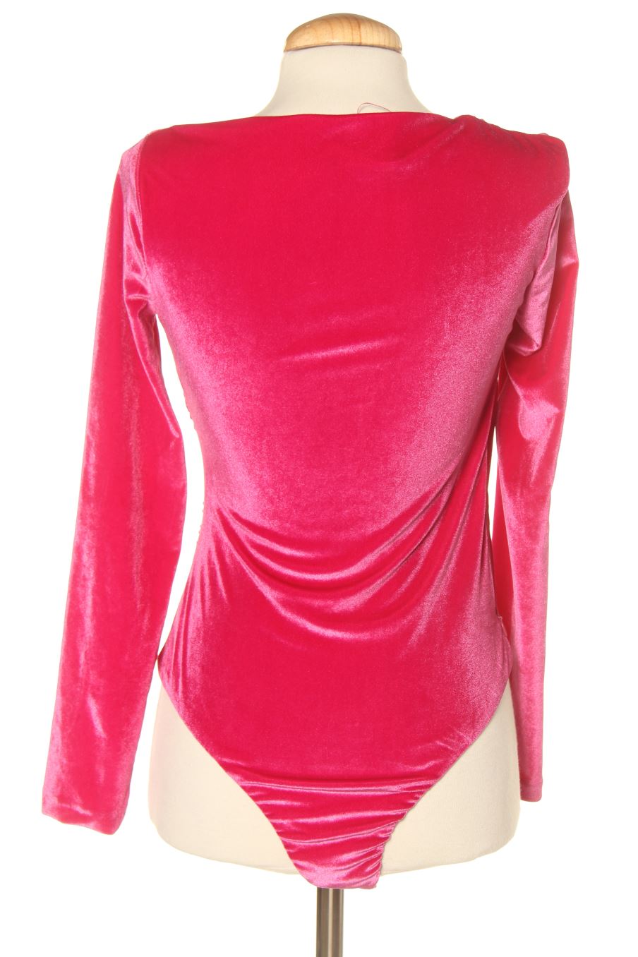 Body de Zara de la talla XS, de color rosa de terciopelo