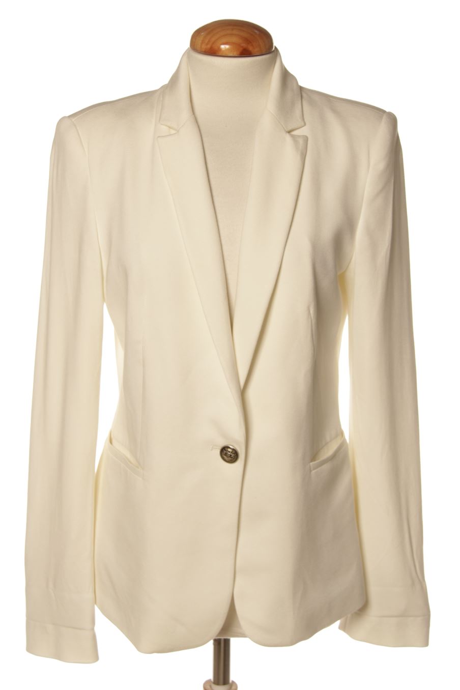 Blazer Zara de la taille M, de couleur blanc