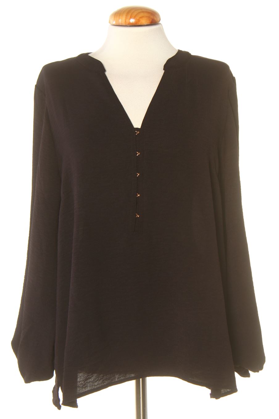 Blouse à manches longues Cortefiel de la taille L, de couleur noir
