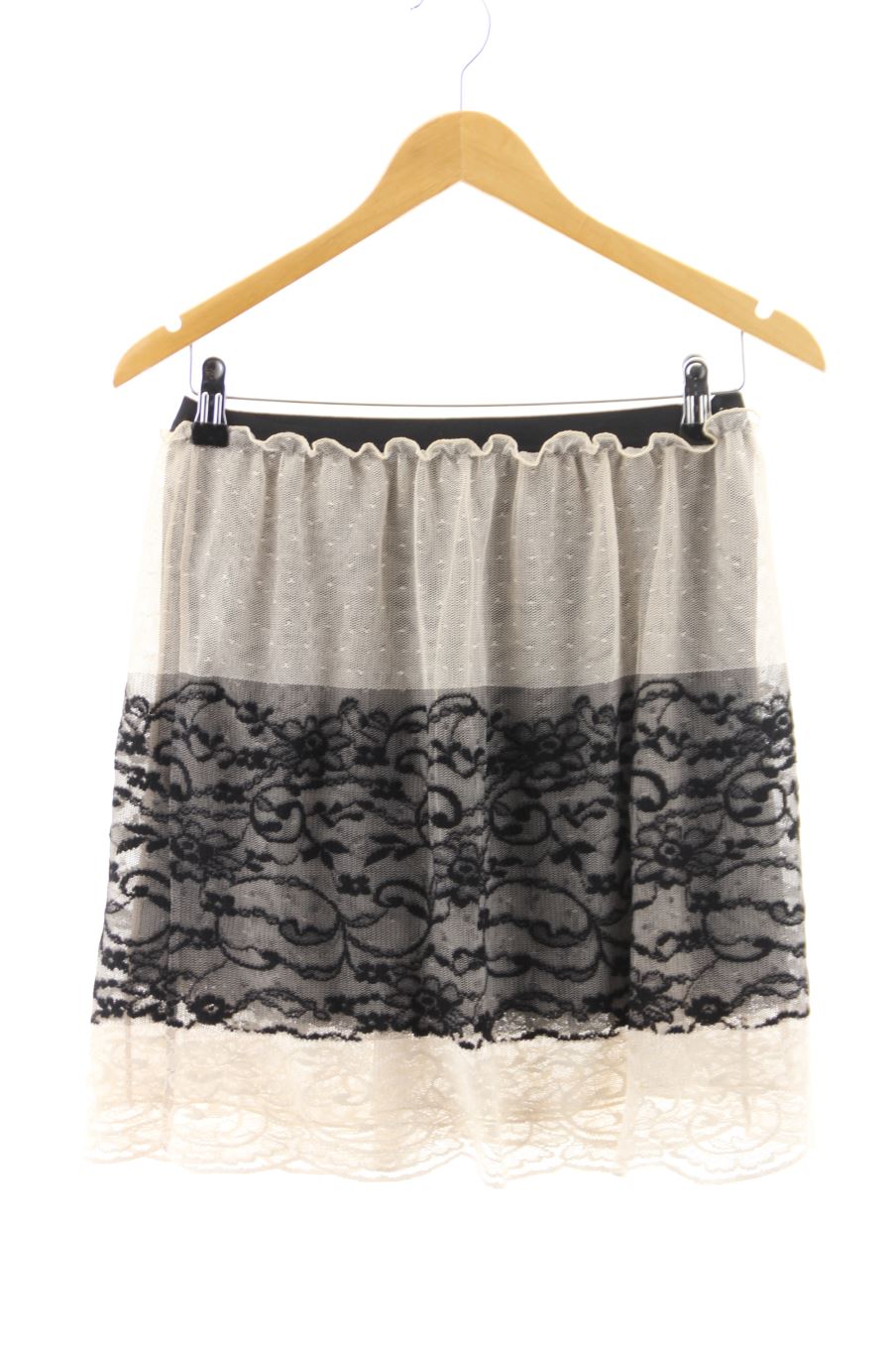 Falda de Zara de la talla XS, de color beige