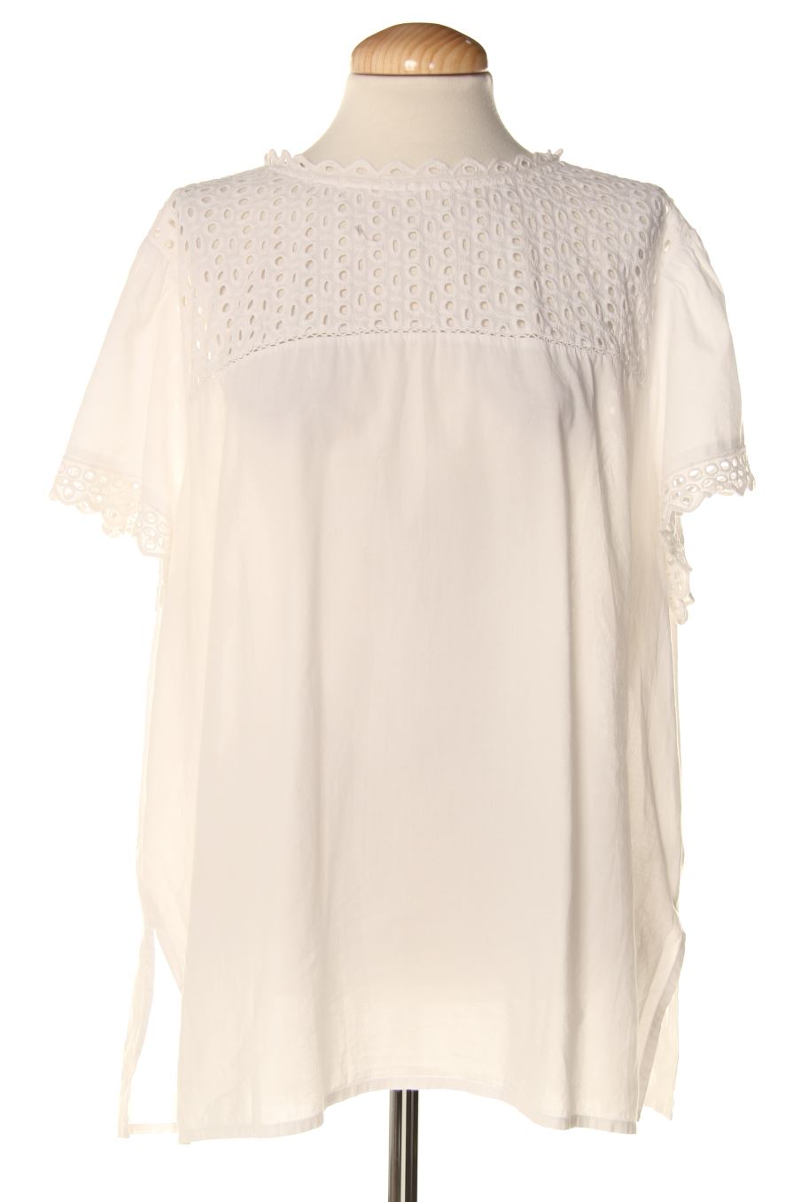 Blouse à manches courtes H&M de la taille XXL, de couleur blanc