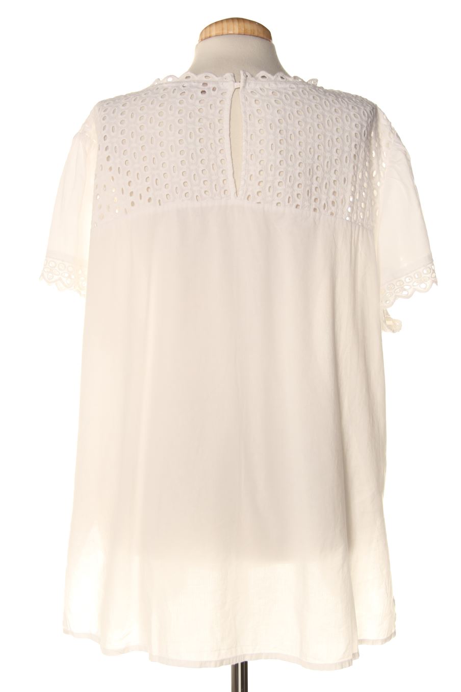Blouse à manches courtes H&M de la taille XXL, de couleur blanc