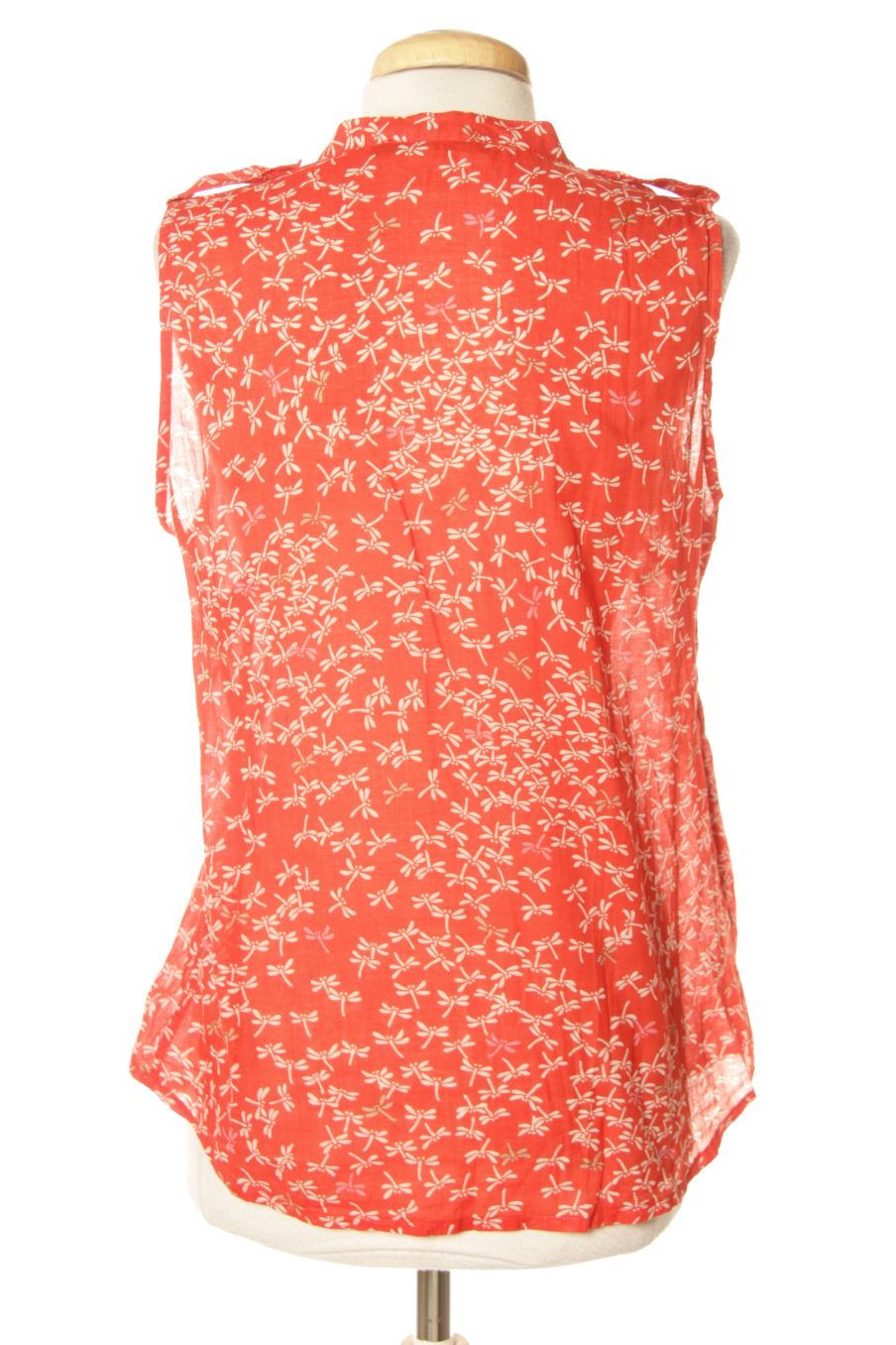Chemise sans manches Monoprix de la taille 40, de couleur rouge