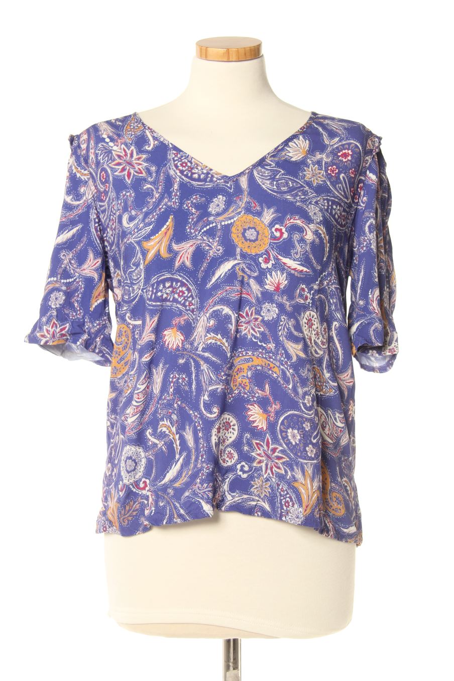 Kurzärmelige Bluse von BONOBO Größe M, Farbe Violett, für