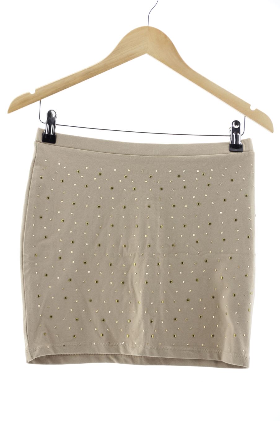 Aufwändiger Rock von Stradivarius Größe L, Farbe Beige, für